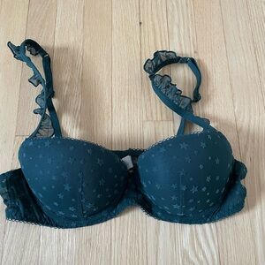 Dark Teal Star-Print Push-Up Bra - Victoria secret